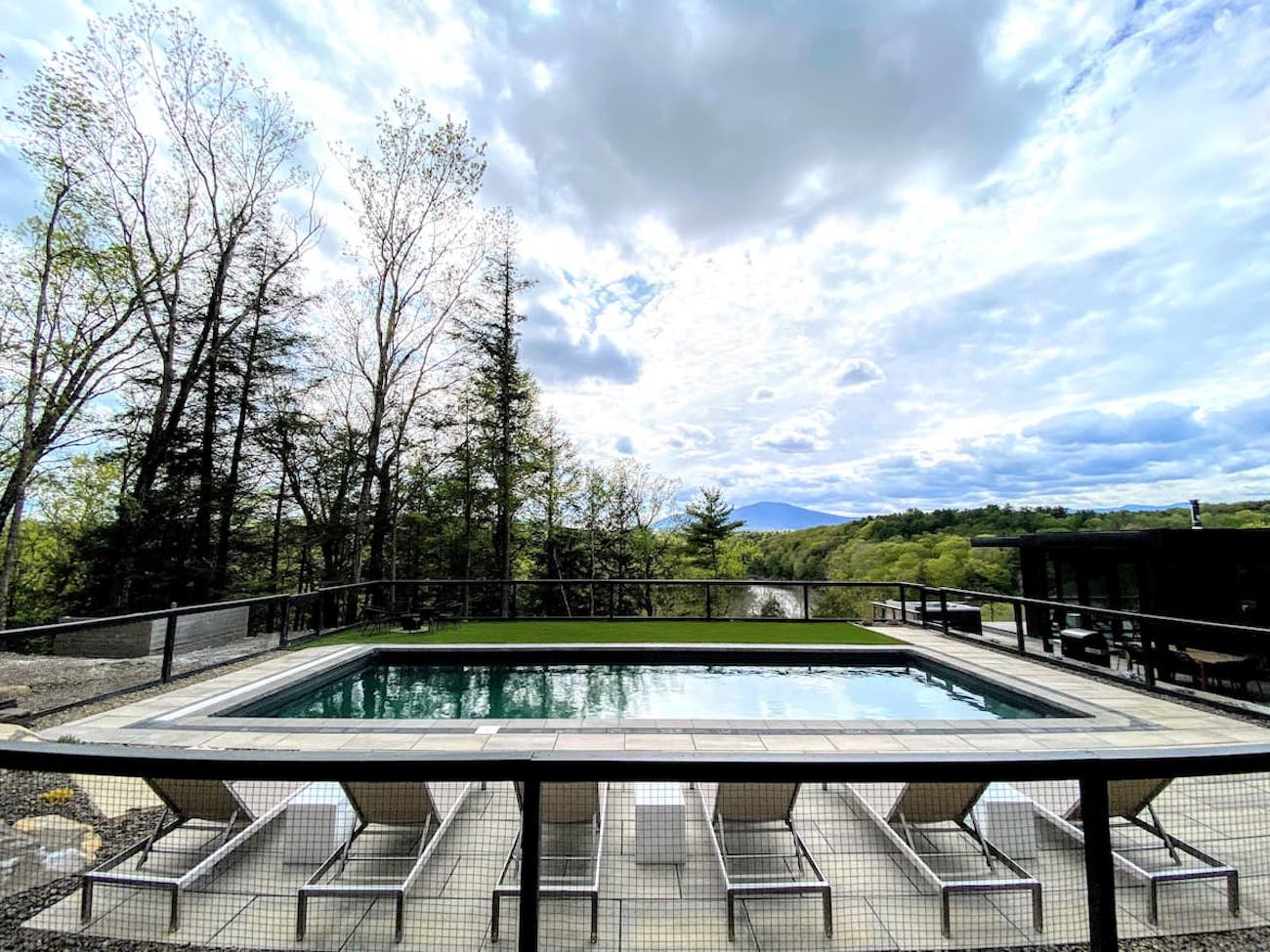 Modern luxury pool catskills views Kingston NY